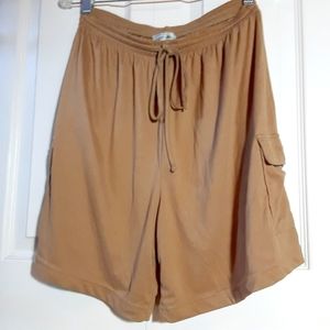 FRAZIER LAWRENCE beige drawstring cargo shorts, Womens Size Large Vintage